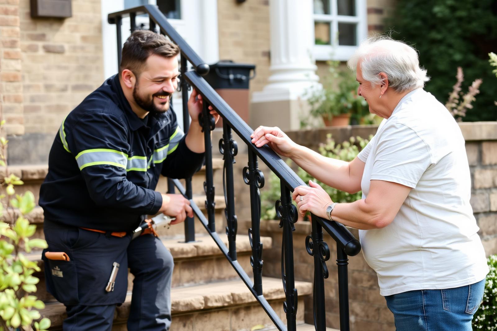 Professional handrail installation by The Handrail People